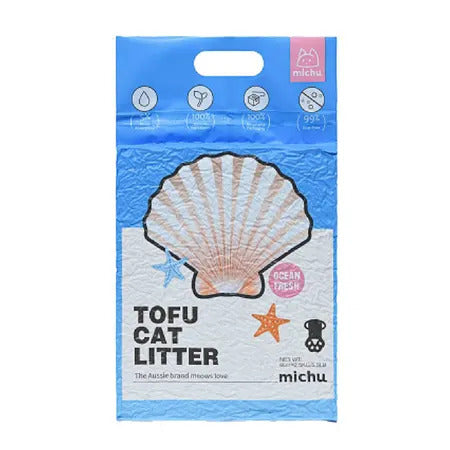 MICHU Tofu Natural Clumping Tofu Cat Litter Ocean Fish 2.5KG