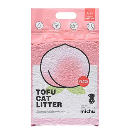 MICHU Tofu Natural Clumping Tofu Cat Litter Peach 2.5KG