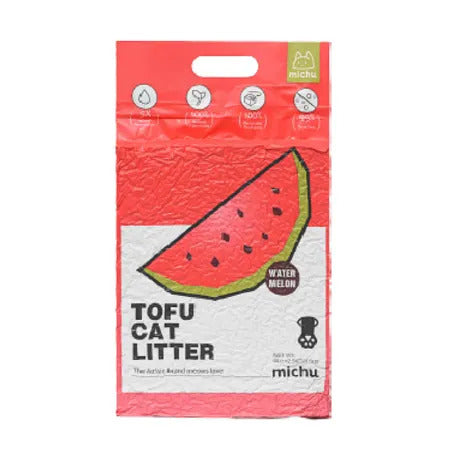 MICHU Tofu Natural Clumping Tofu Cat Litter Watermelon 2.5KG