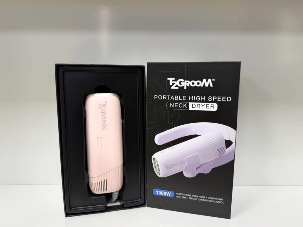 EZ Groom Portable High Speed Neck Dryer Pink (1300W)