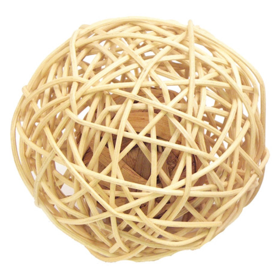 ROSEWOOD RATTAN WOBBLE BALL LARGE