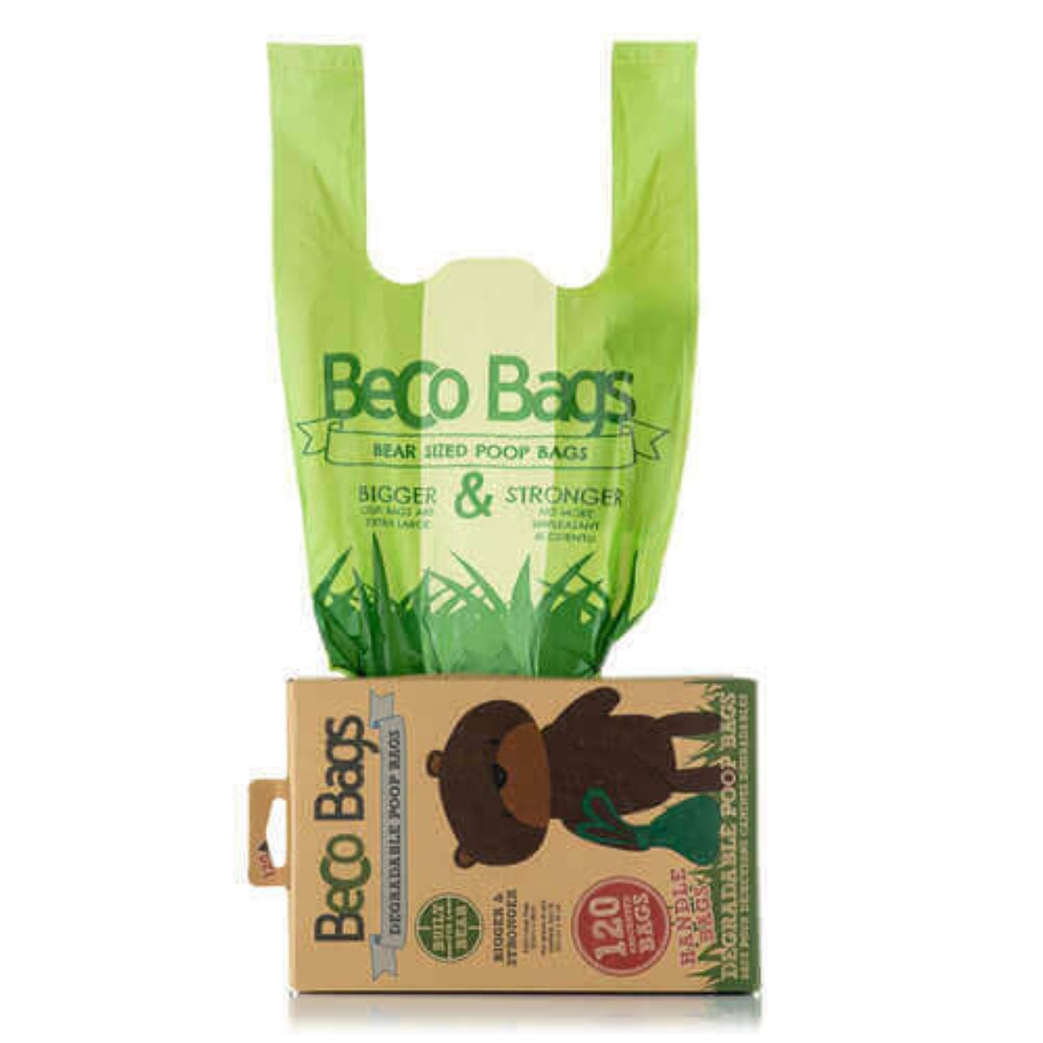 BECO ECO FRIENDLY BAGS FOR DOGS WITH HANDLES - 120 PACK - PAMPERED PETZ HORNSBY