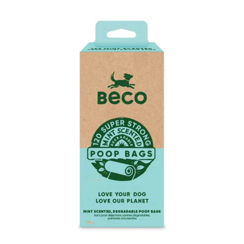 BECO SUPER STRONG PEPPERMINT SCENTED POOP BAGS - 60 PACK - PAMPERED PETZ HORNSBY