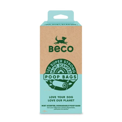 BECO SUPER STRONG PEPPERMINT SCENTED POOP BAGS - 270 PACK - PAMPERED PETZ HORNSBY