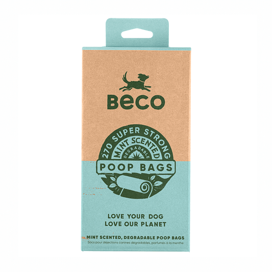 BECO SUPER STRONG PEPPERMINT SCENTED POOP BAGS - 270 PACK - PAMPERED PETZ HORNSBY