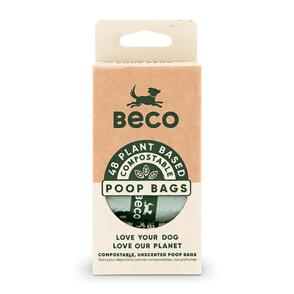 BECO COMPOSTABLE POOP BAGS - UNSCENTED 48 PACK