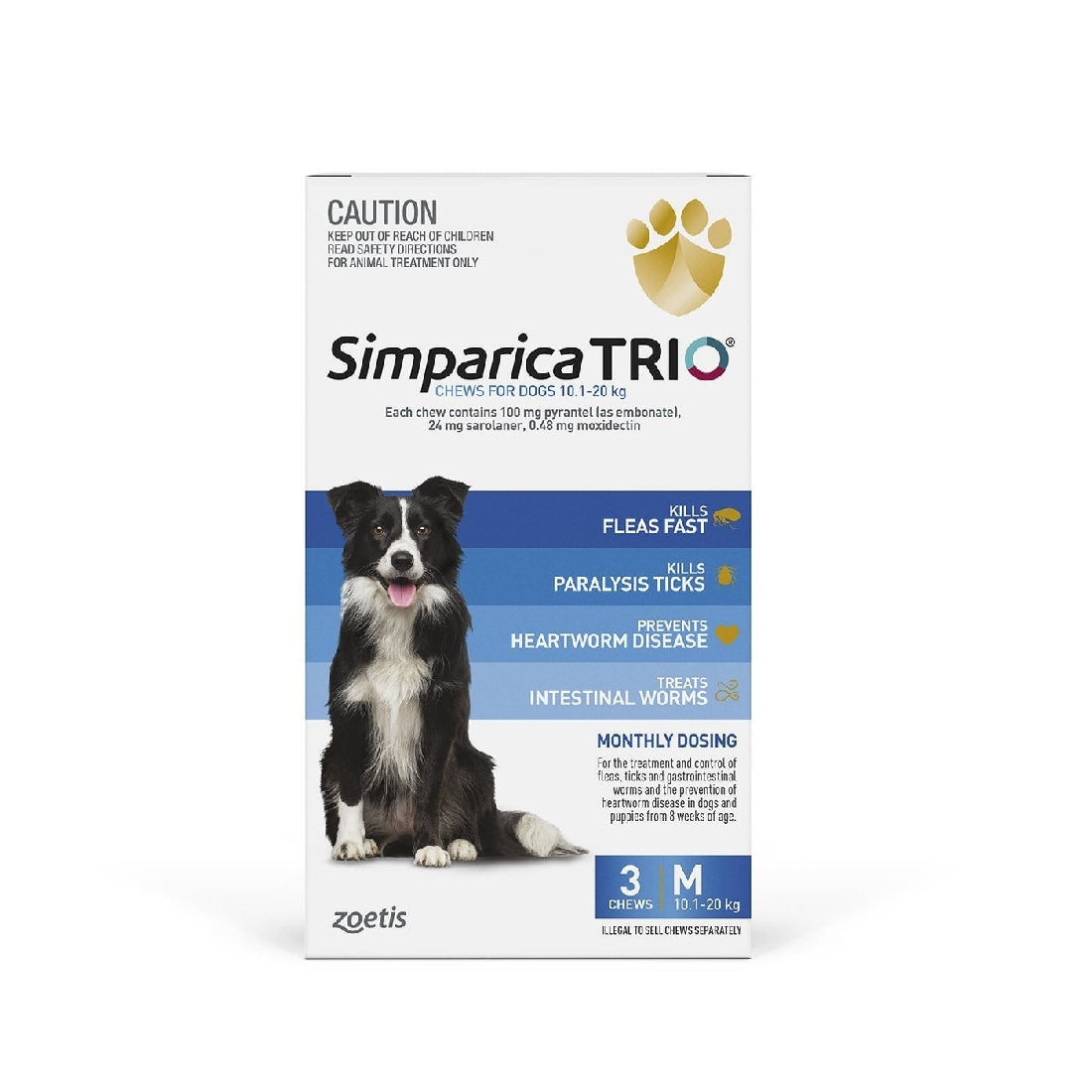 SIMPARICA TRIO 10.1-20KG BLUE 3 PACK