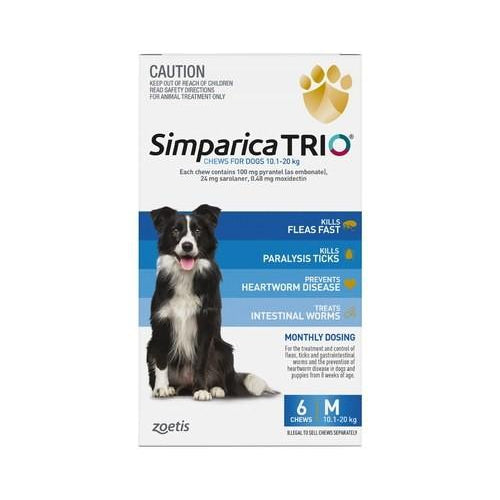 SIMPARICA TRIO 10.1-20KG BLUE 6PK