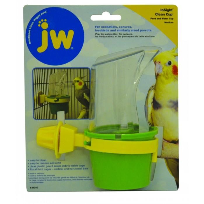 JW INSIGHT CLEAN CUP FEED AND WATER MEDIUM 15CM
