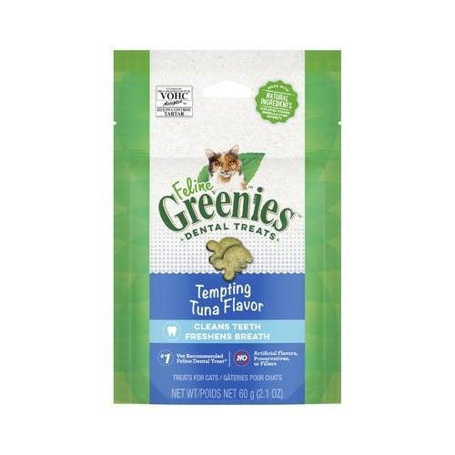 GREENIES FELINE DENTAL TREATS TEMPTING TUNA 60G