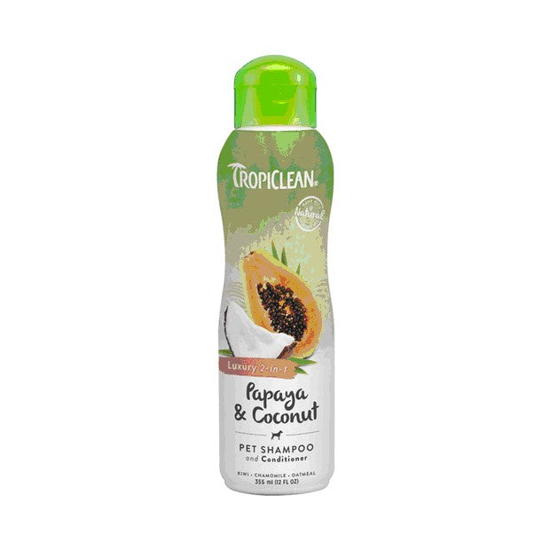 TROPICLEAN PAPAYA COCONUT SHAMPOO 355ML