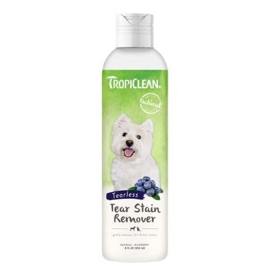 TROPICLEAN TEARLESS TEAR STAIN REMOVER OATMEAL AND BLUEBERRY FOR DOGS AND CATS 236ML