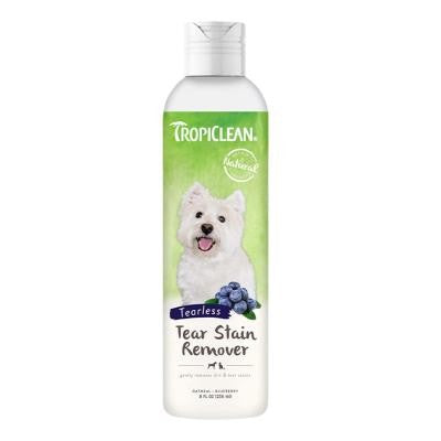 TROPICLEAN Tearless Tear Stain Remover Oatmeal and Blueberry for Dogs and Cats 236ml