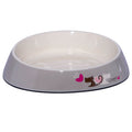 ROGZ FISHCAKE GREY HEART TAILS BOWL FOR CATS 19 X 14 X 5CM