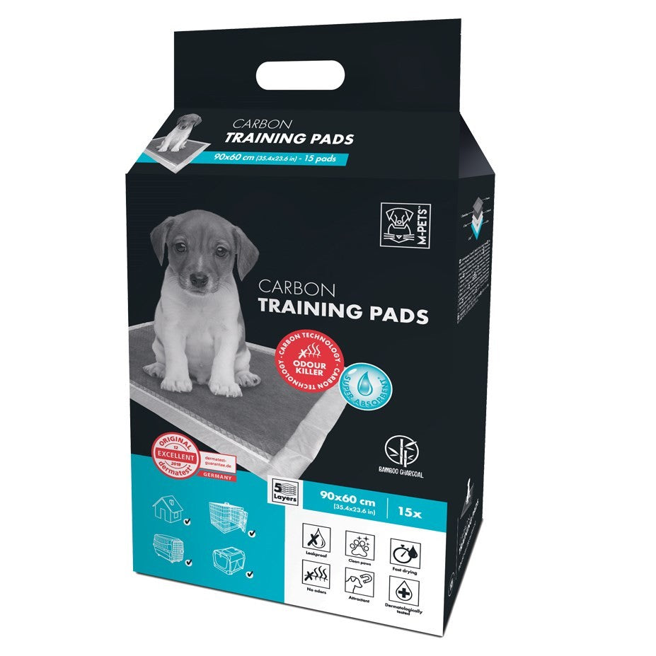 M-PETS CARBON TRAINING PADS 90CM X 60CM 15PK