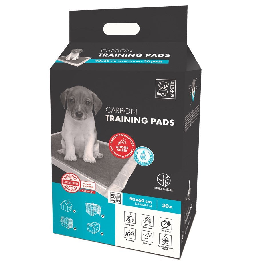 M-PETS CARBON TRAINING PADS 90CM X 60CM 30PK