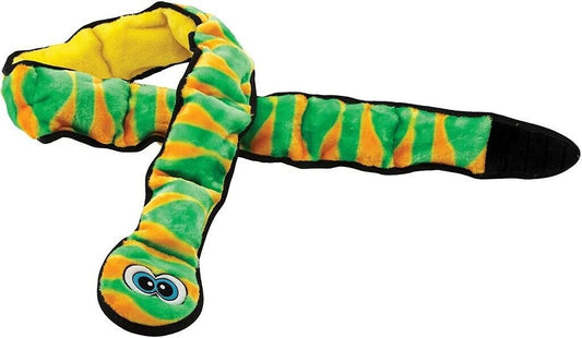 OUTWARD HOUND INVINCIBLES GINORMOUS SQUEAKER SNAKE DOG TOY WITH 12 MEGA SQUEAKERS