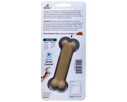 SPORN MARROW CHEW BONE PEANUT BUTTER FLAVOUR - SMALL
