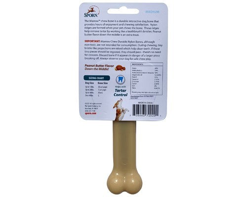 SPORN MARROW CHEW BONE PEANUT BUTTER FLAVOUR - MEDIUM