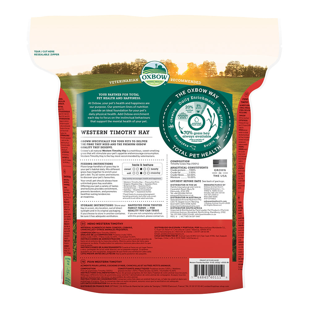 OXBOW WESTERN TIMOTHY HAY 425GM
