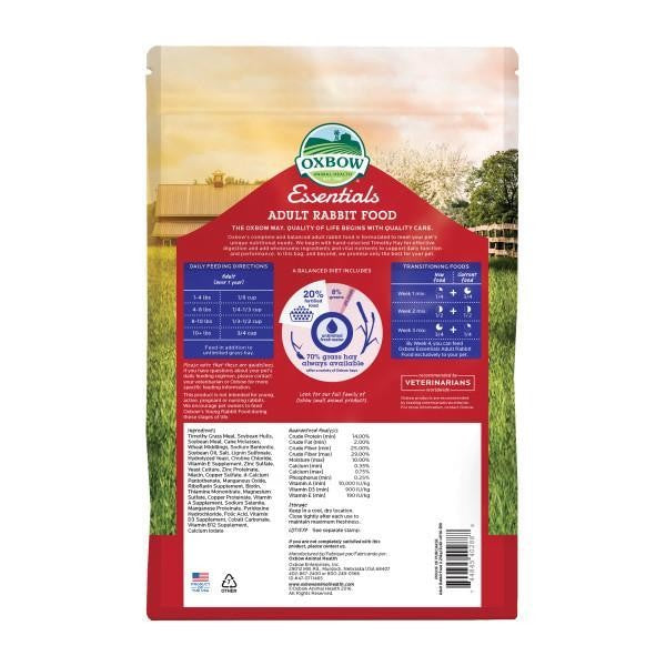 OXBOW ADULT RABBIT FOOD 2.25KG