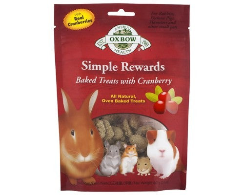 OXBOW SIMPLE REWARDS CRANBERRY TREATS 60GM