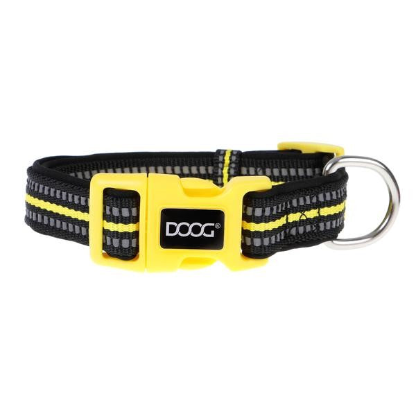 DOOG Neoprene Dog Collar BOLT (Neon) - Extra Small