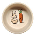 CERAMIC RABBIT AND CARROT CREAMY COLOR BOWL