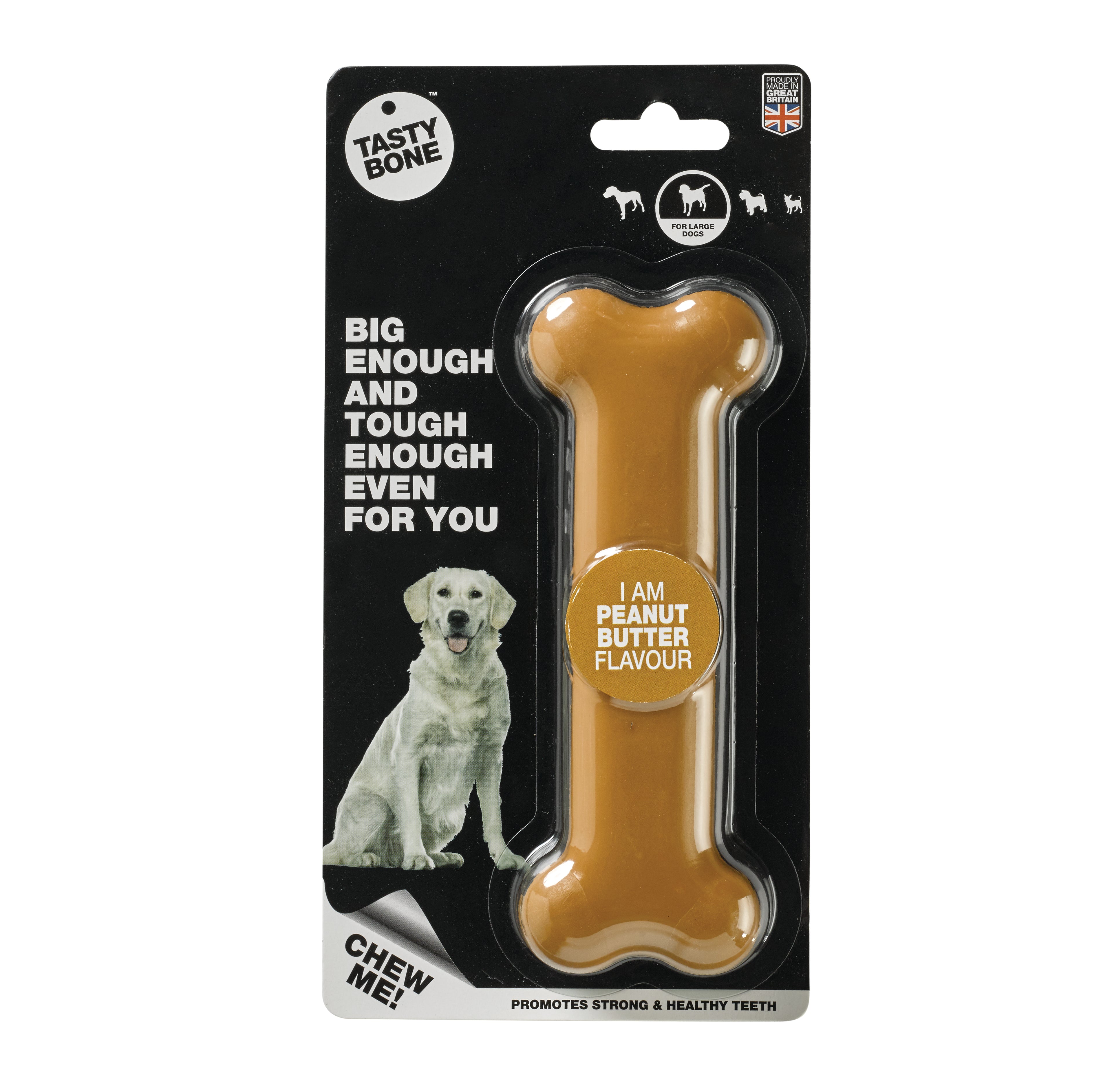TASTY BONE NYLON PEANUT BUTTER LARGE