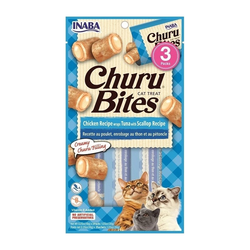 INABA Churu Bites Tuna With Scallop Cat Treats 3x10g