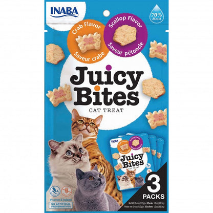 INABA JUICY BITES CAT TREATS CRAB & SCALLOP FLAVOUR 34g