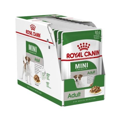 ROYAL CANIN MINI ADULT WET FOOD GRAVY POUCH 12X85G