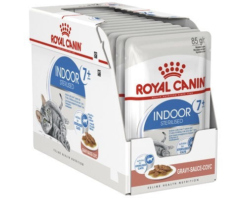 ROYAL CANIN CAT POUCHES INDOOR 7+ 12X85G