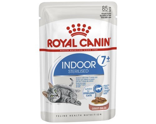 ROYAL CANIN CAT POUCHES INDOOR 7+ 12X85G