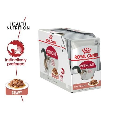 ROYAL CANIN INSTINCTIVE GRAVY ADULT CAT WET FOOD 12X85G