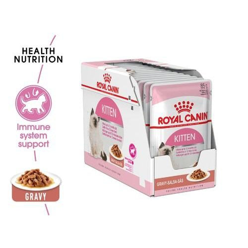 ROYAL CANIN KITTEN GRAVY WET FOOD IN GRAVY 12X85G