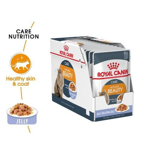 ROYAL CANIN INTENSE BEAUTY CARE JELLY ADULT CAT WET FOOD 12X85G