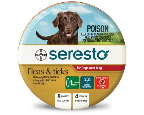 SERESTO COLLAR DOG OVER 8KG - PAMPERED PETZ HORNSBY
