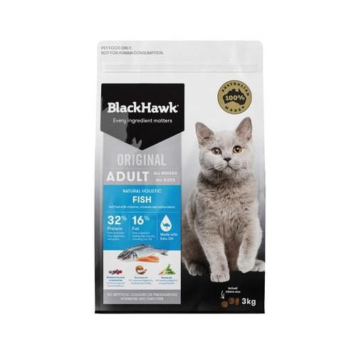 BLACK HAWK ADULT CAT FISH AND RICE 3KG