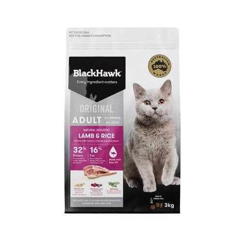 BLACK HAWK ADULT CAT LAMB AND RICE 3KG