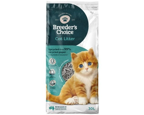 BREEDERS CHOICE CAT LITTER 30L (CLICK & COLLECT & LOCAL DELIVERY ONLY)