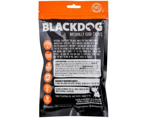 BLACKDOG CAROB BUTTONS 250G