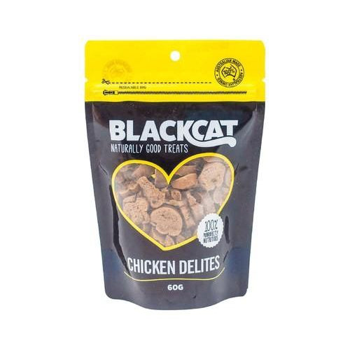 BLACKCAT CHICKEN DELITES TREATS FOR CATS 60G