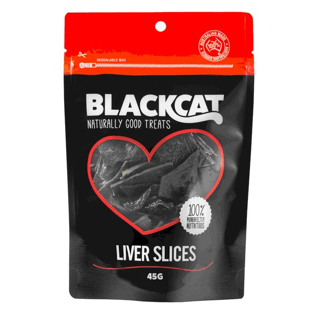 BLACKCAT TREATS LIVER SLICES 45G
