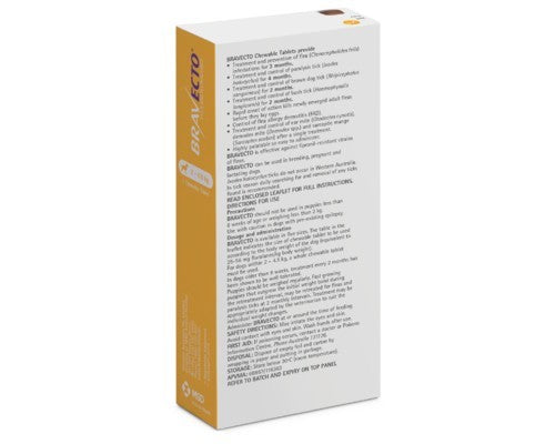 BRAVECTO CHEW FOR XS DOGS (2-4.5KG) YELLOW (1PK) - PAMPERED PETZ HORNSBY