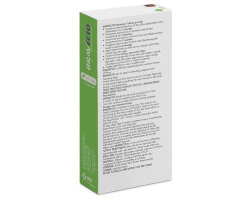 BRAVECTO CHEW FOR MEDIUM DOGS (10-20KG) GREEN (1PK) - PAMPERED PETZ HORNSBY