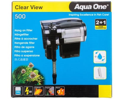 AQUA ONE CLEARVIEW 500 HANG ON FILTER 500 L/HR