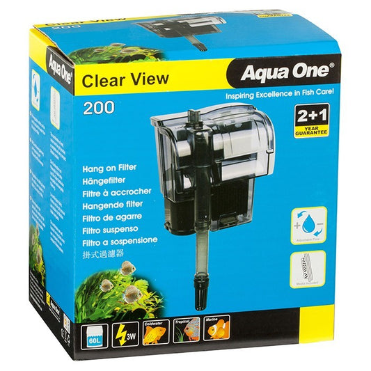 AQUA ONE CLEARVIEW 200 HANG ON FILTER 200 L/HR