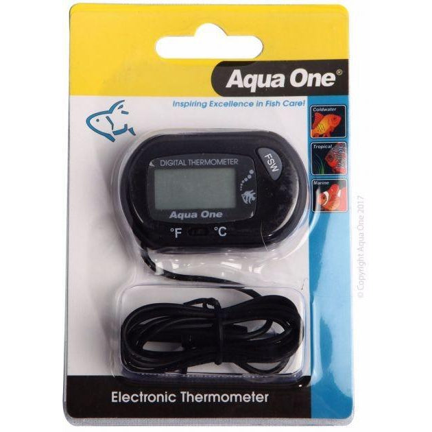 AQUA ONE THERMOMETER LCD ELECTRONIC OUTSIDE TANK