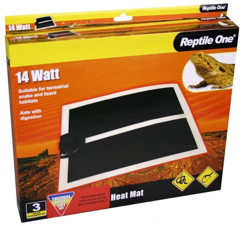 REPTILE ONE HEAT MAT FOR REPTILES 14W 28X28CM 240V